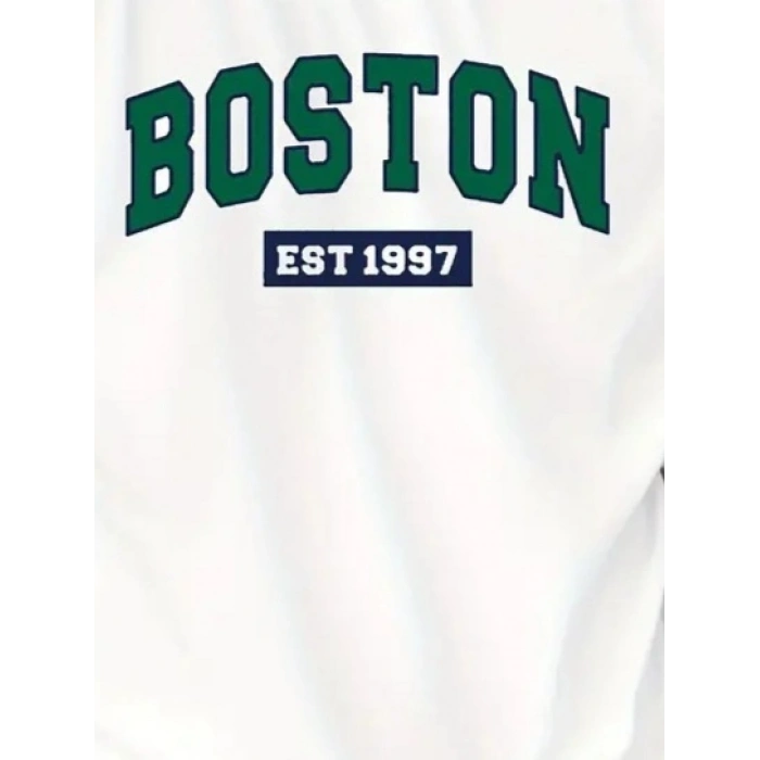 Erkek Boston Baskılı Süprem T-shirt