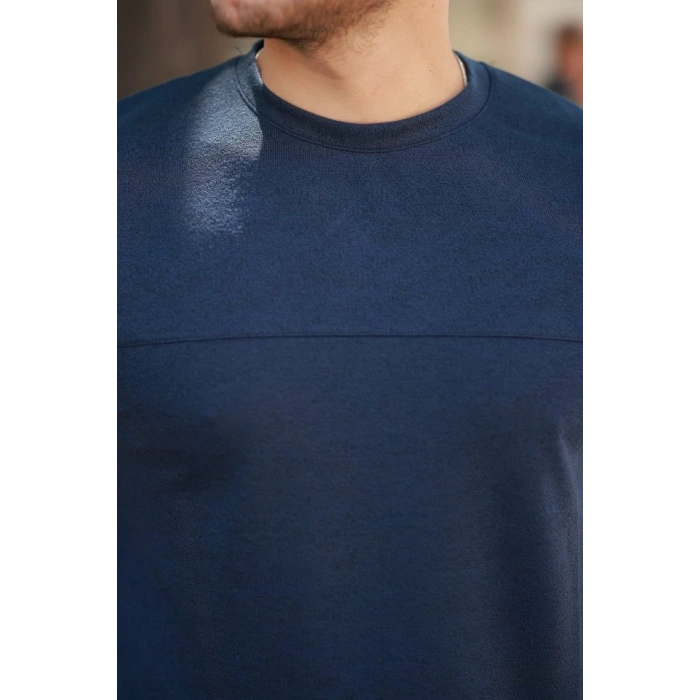 Erkek Oversize Bisiklet Yaka Kısa Kollu T-shirt