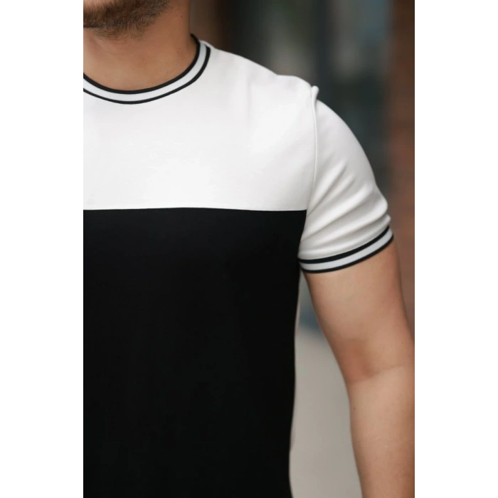 Erkek Parçalı Renk Kısa Kollu Tişört