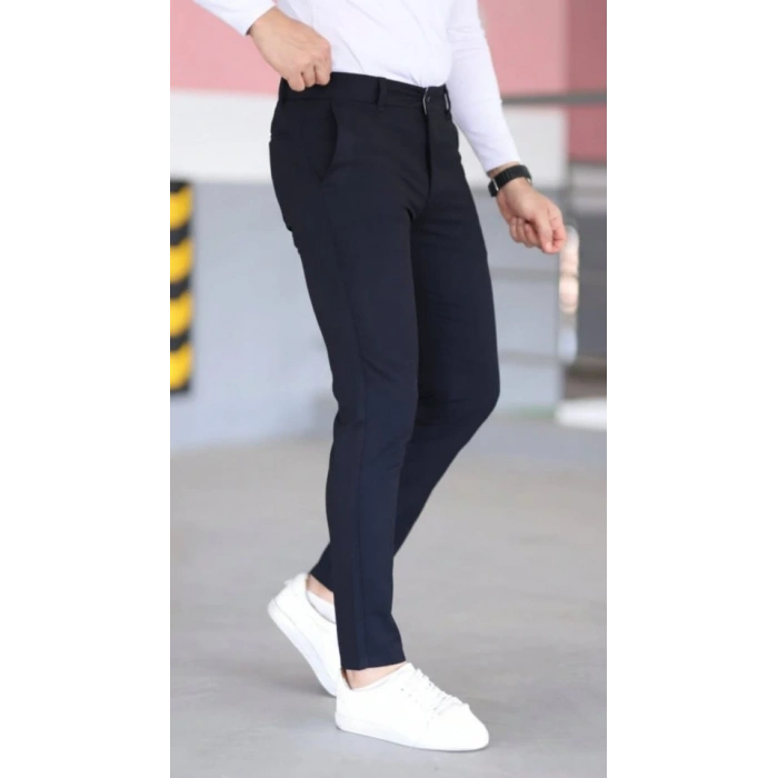 Erkek Slim Fit Likralı Gabardin Pantolon