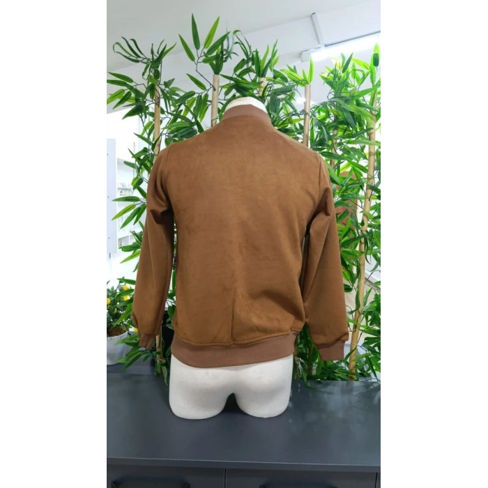 Erkek önden Fermuarlı Içi Astarlı Süet Ceket