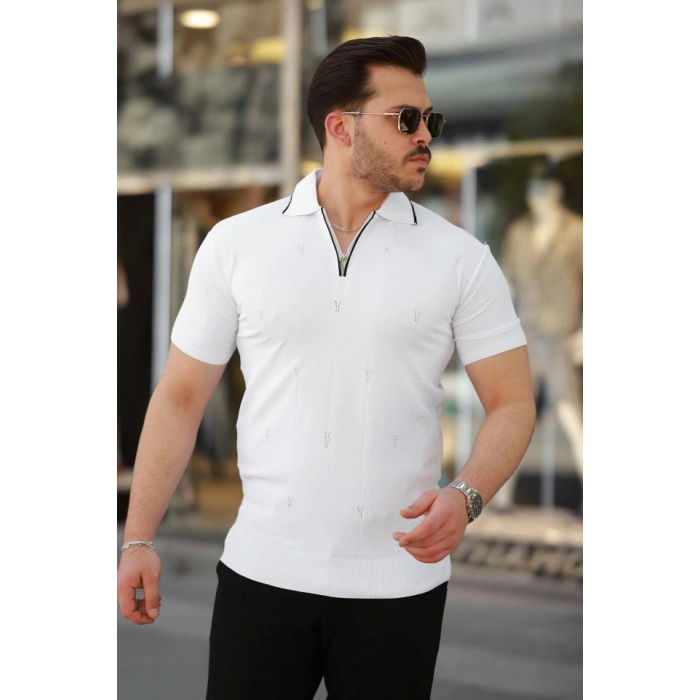 Erkek Yakalı Kısa Kollu T-shirt