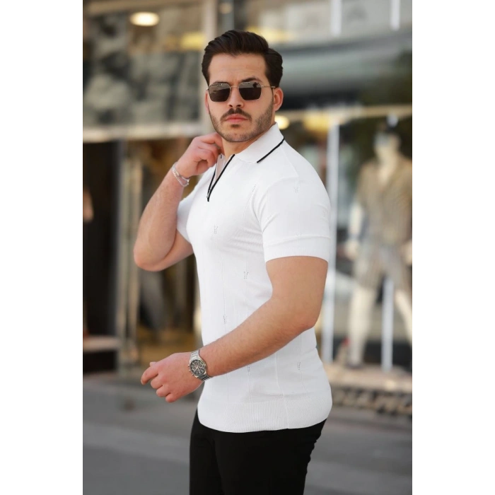 Erkek Yakalı Kısa Kollu T-shirt