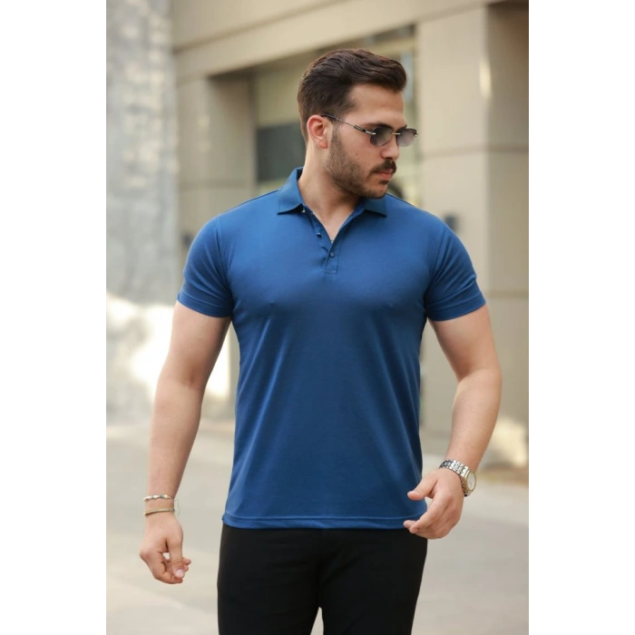 Erkek Yakalı Kısa Kollu Tişört