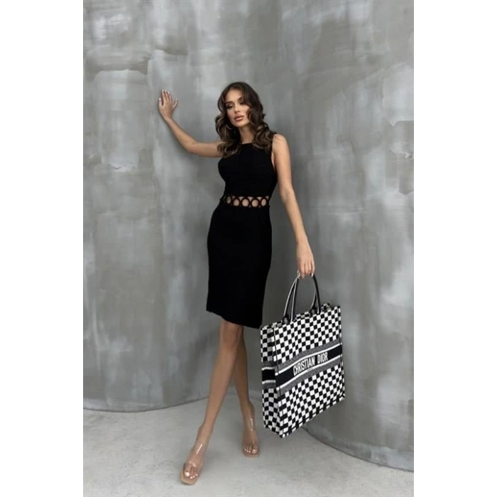 Estelya Cut Out Mini Elbise 2571-01