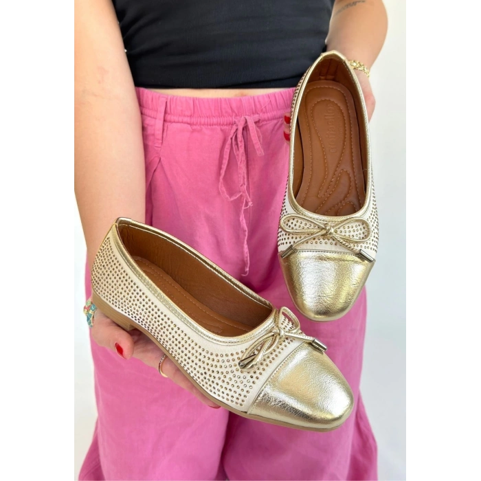 Etya Gold Cilt Babet Ayakkabı