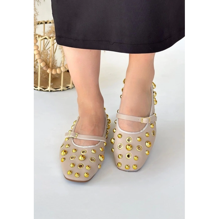 Faye Bej Cilt Babet Ayakkabı