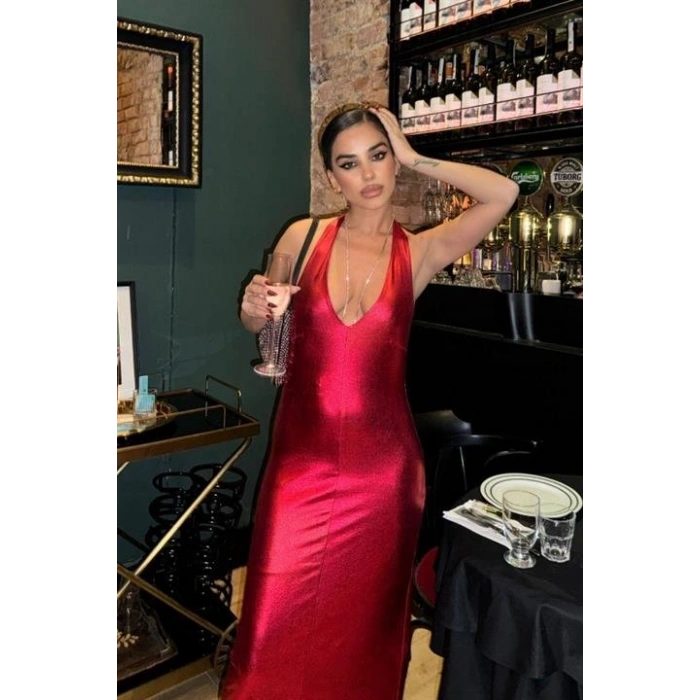 Felicia Sırt Dekolteli Elbise 2583-08