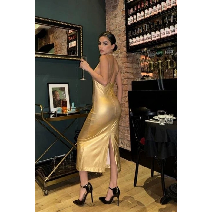 Felicia Sırt Dekolteli Elbise 2583-08