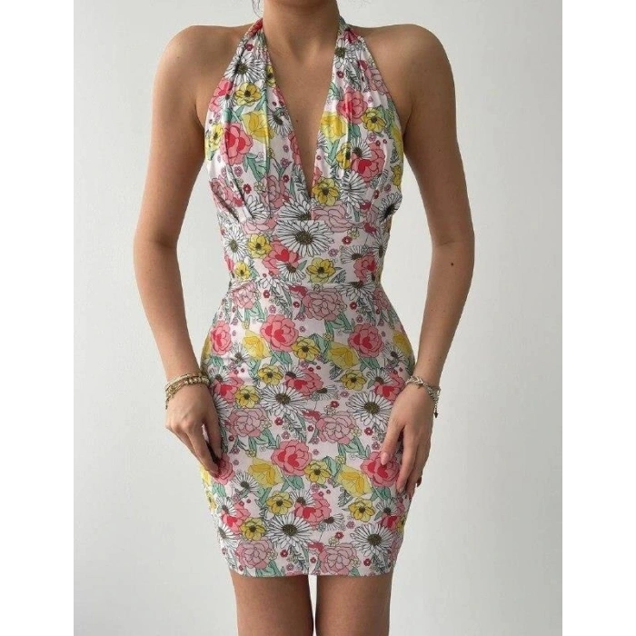 Greasa Boyundan Bağlamalı Elbise