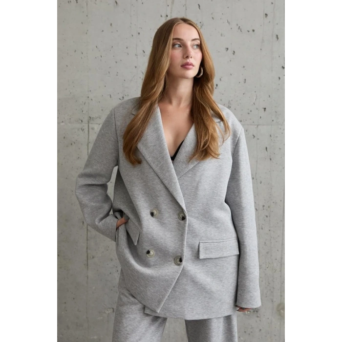 Gri 3-İplik Comfort Ceket Ve Pantolon Takım