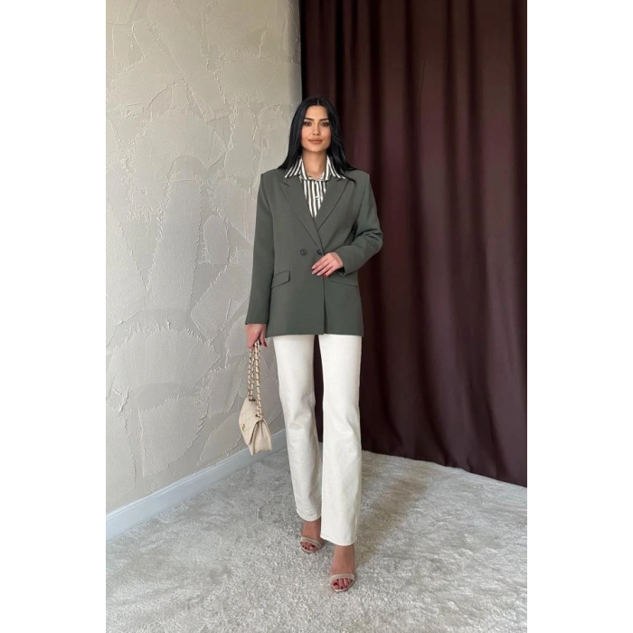 Haki Blazer Ceket