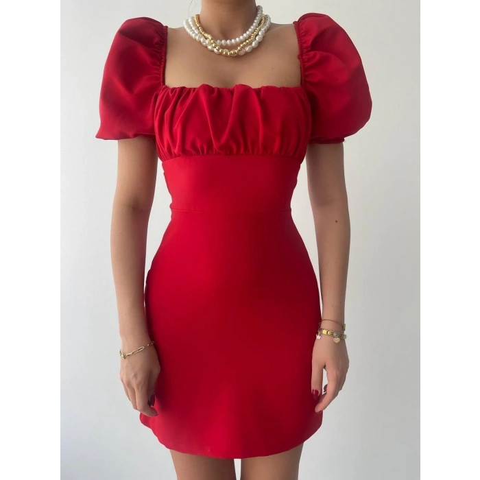 Hessen Sırt Dekolteli Elbise