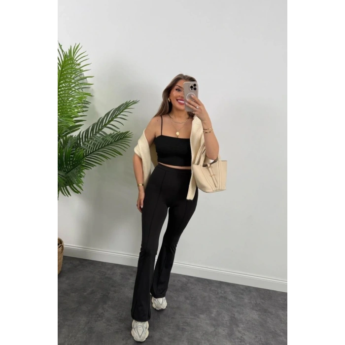 Kadın Amazon Kumaş çımalı Tayt