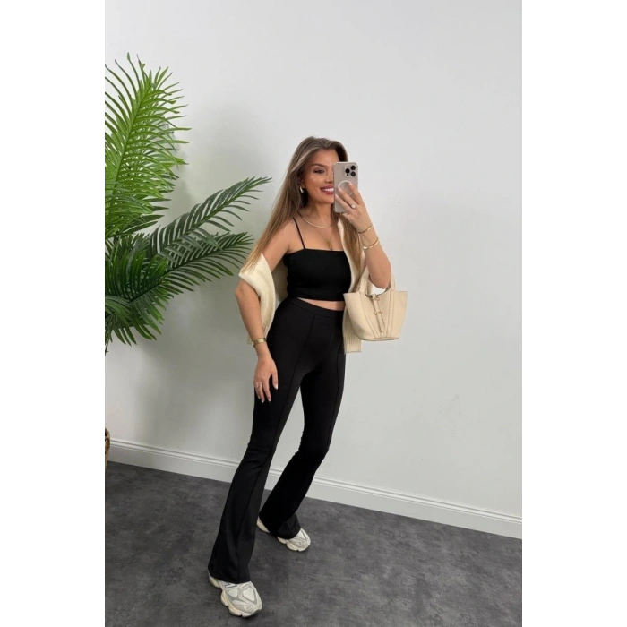 Kadın Amazon Kumaş çımalı Tayt