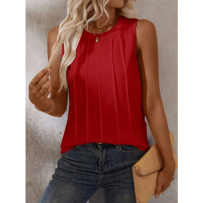 Kadın Askılı Bisiklet Yaka Nervurlu Viskon Bluz