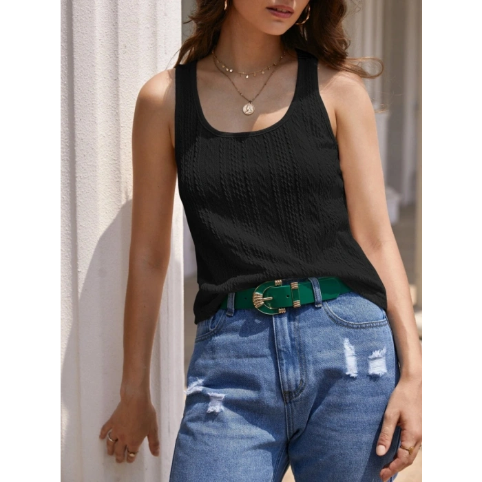 Kadın Askılı örgü Detay Bluz