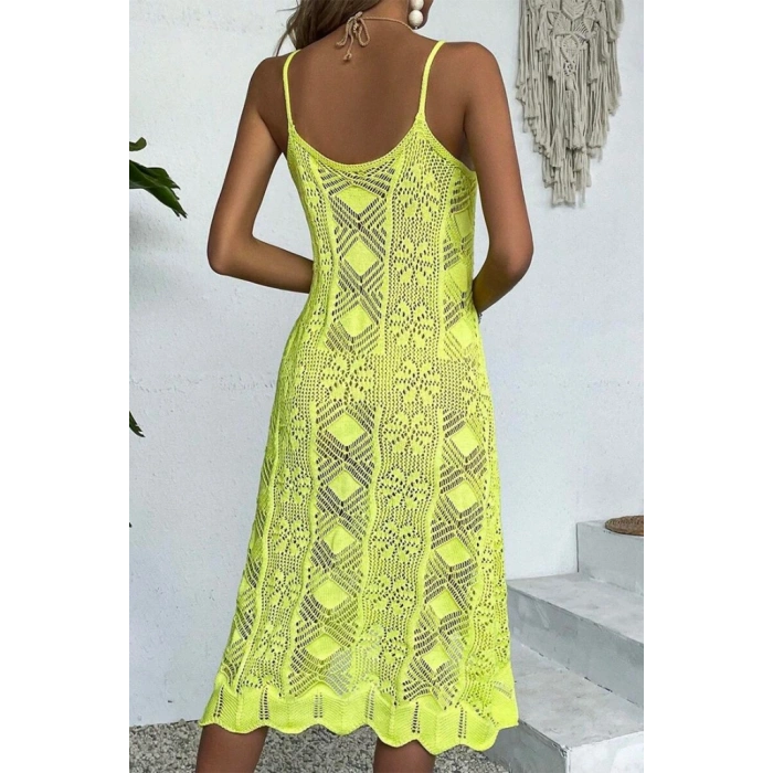 Kadın Ince Askılı Triko Elbise