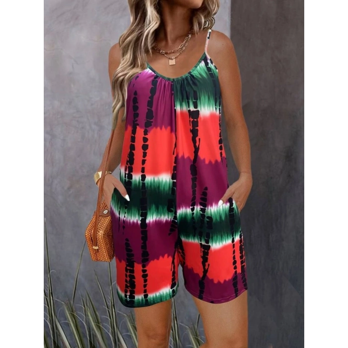 Kadın Ip Askılı Yuvarlak Yaka Cepli Kısa şort Süprem Takım