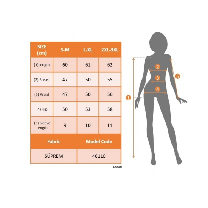 Kadın Kısa Kelebek Kollu Bisiklet Yaka Kalp Desenli Süprem Bluz