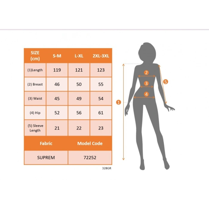 Kadın Kısa Kollu Bisiklet Yaka Desenli Belden Bağlamalı Yandan Yırtmaçlı Süprem Elbise