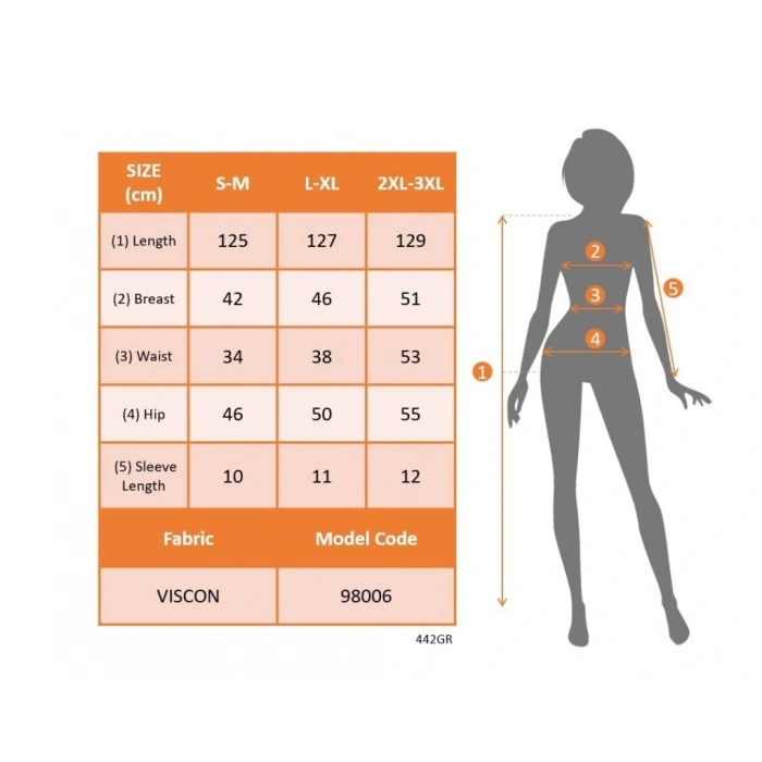 Kadın Kısa Kollu V Yakalı Belden Kuşaklı Maksi Boy Viskon Elbise