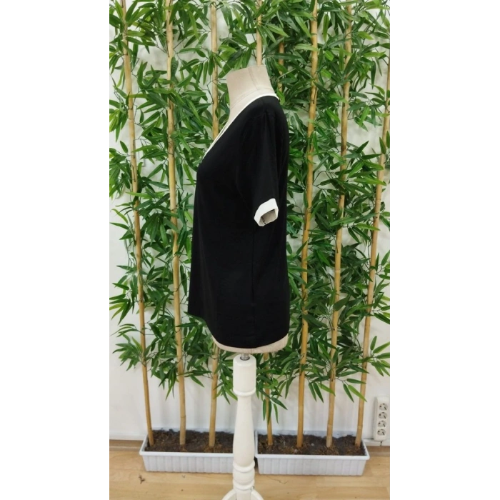 Kadın Kısa Kollu V Yakalı Viskon Bluz