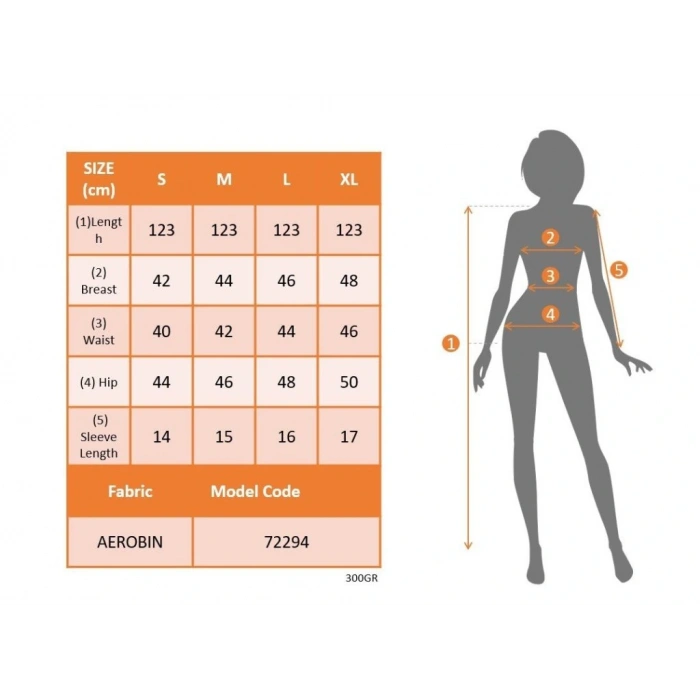 Kadın Kısa Kollu Yuvarlak Yaka Belden Bağcıklı önden Yırtmaçlı Aerobin Elbise