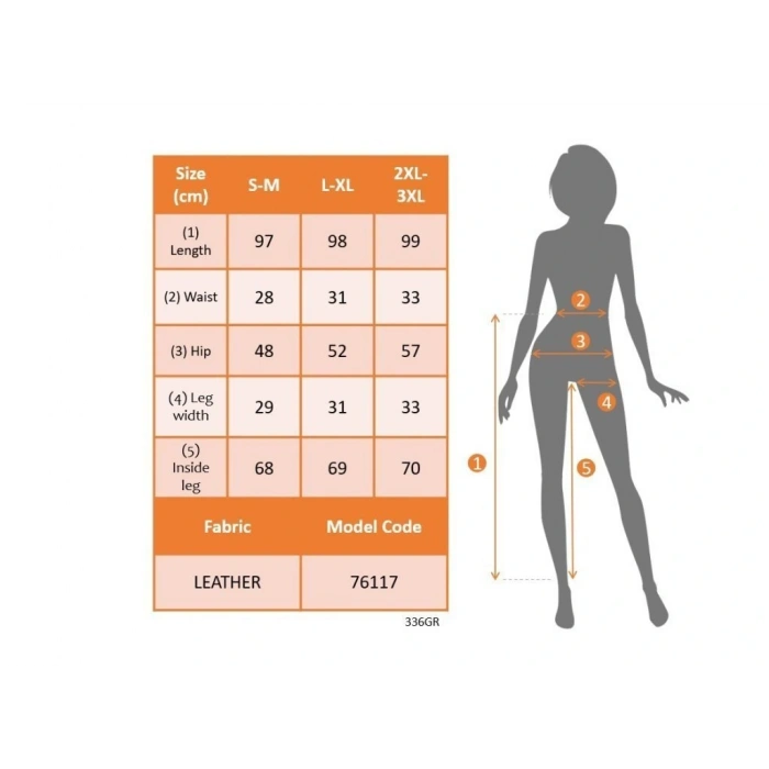 Kadın Paçası Lastikli Cep Detaylı Deri Tayt