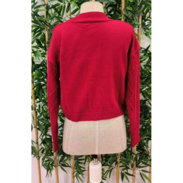 Kadın Uzun Kollu Balıkçı Yaka Bluz Ve Etek Ikili Triko Takım