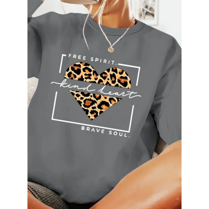 Kadın Uzun Kollu Bisiklet Yaka Desenli Viskon Iki Iplik Bluz