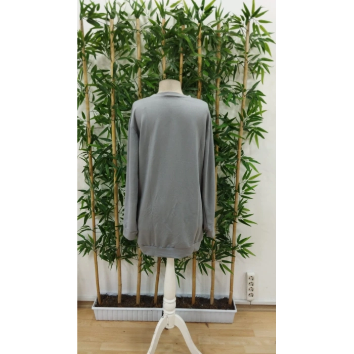 Kadın Uzun Kollu Bisiklet Yaka Desenli Viskon Iki Iplik Bluz