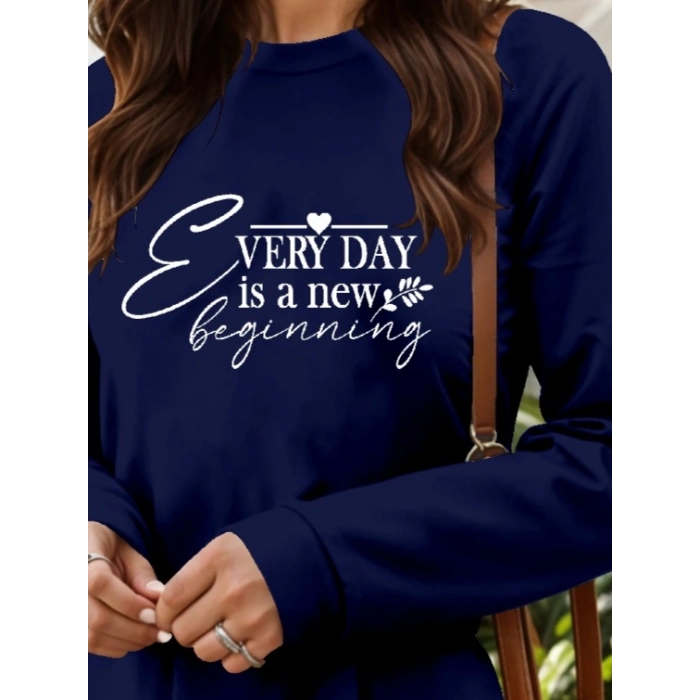 Kadın Uzun Kollu Bisiklet Yaka Kısa Viskon Iki Iplik Elbise