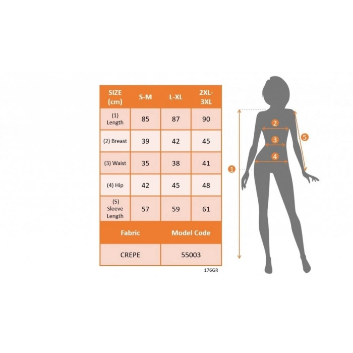 Kadın Uzun Kollu Bisiklet Yaka Kol Vegöğüs Tül Detay Krep Elbise