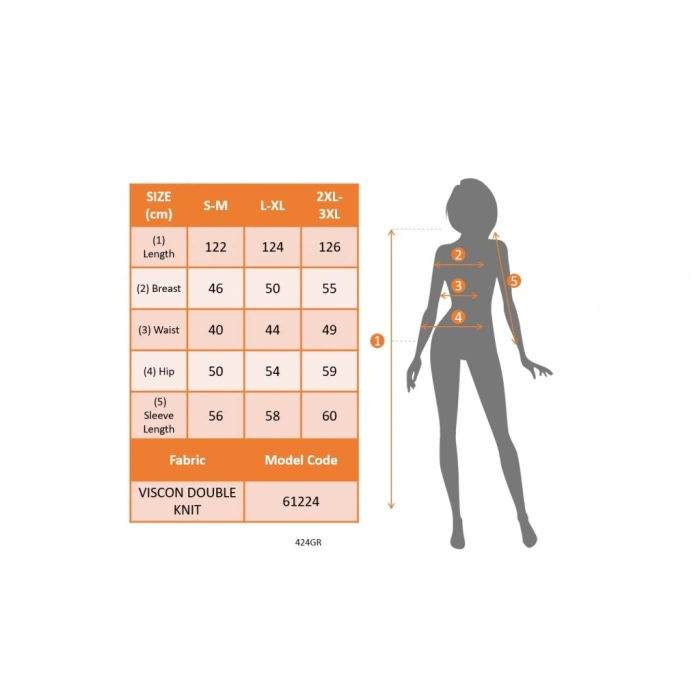 Kadın Uzun Kollu önden Fermuarlı Ithal Krep Elbise