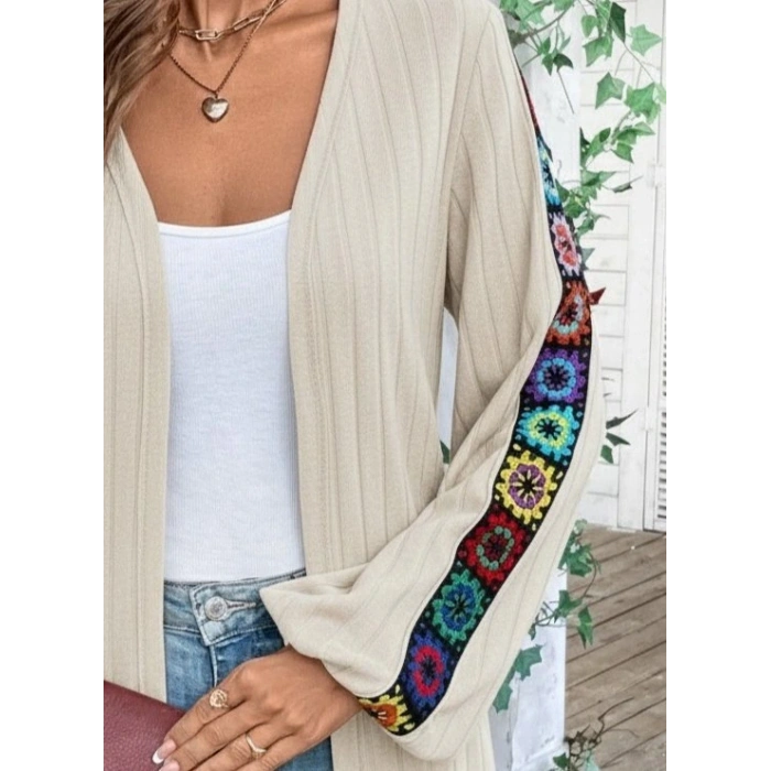 Kadın Uzun Kollu önü Açık şardonlu Kaşkorse Ceket