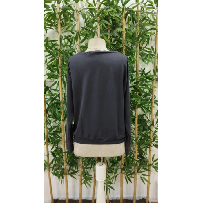 Kadın Yılbaşı özel Uzun Kollu Bisiklet Yaka Desenli Viskon Iki Iplik Bluz