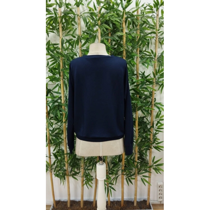 Kadın Yılbaşı Özel Uzun Kollu Bisiklet Yaka Viskon Iki Iplik Bluz