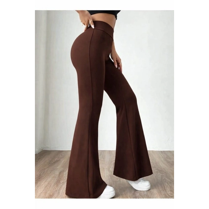 Kadın Yüksek Bel Ispanyol Paça Tayt