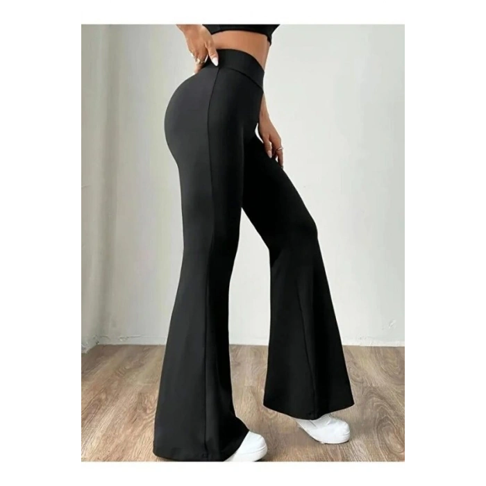 Kadın Yüksek Bel Ispanyol Paça Tayt