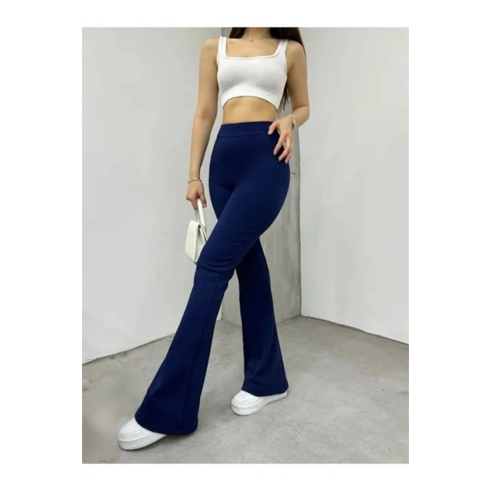 Kadın Yüksek Bel Ispanyol Paça Tayt