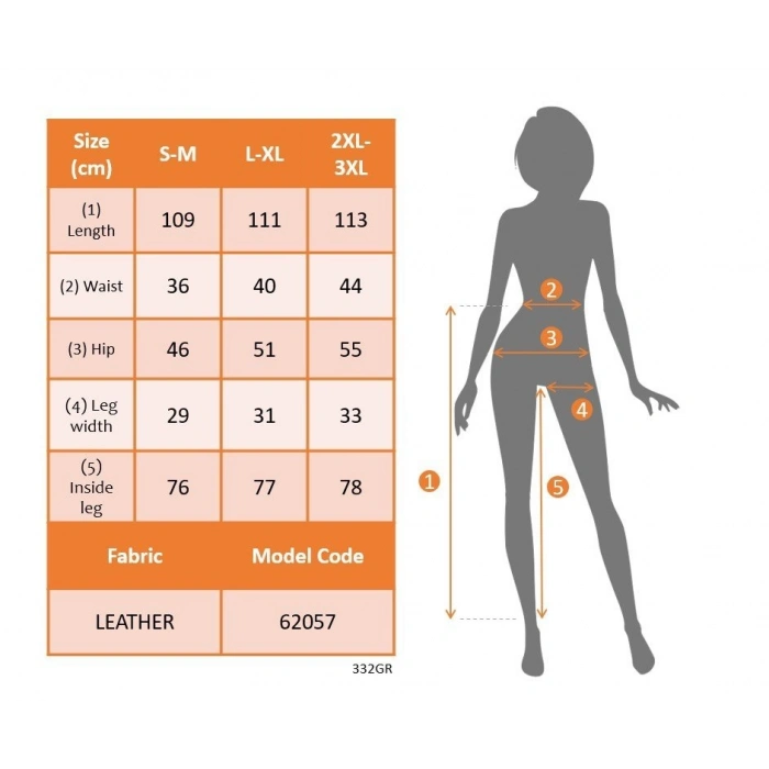 Kadın Yüksek Bel önden Düğmeli Deri Pantolon