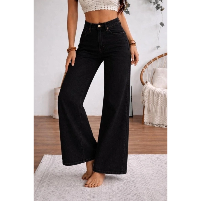 Kadın Yüksek Bel Palazzo Pantolon