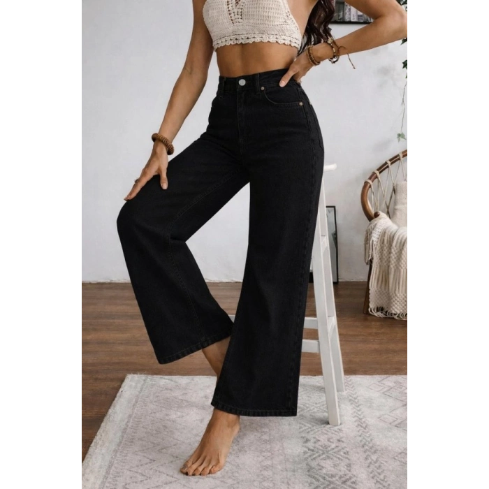 Kadın Yüksek Bel Palazzo Pantolon