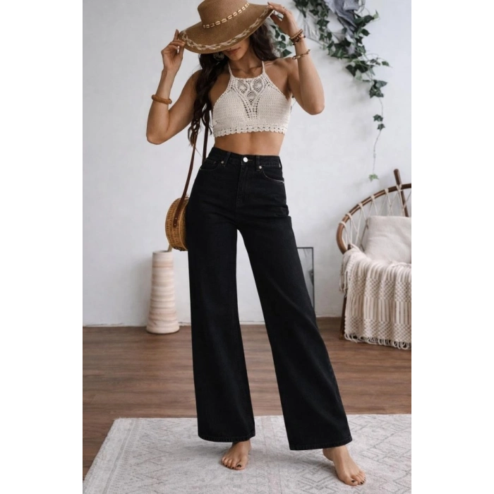Kadın Yüksek Bel Palazzo Pantolon