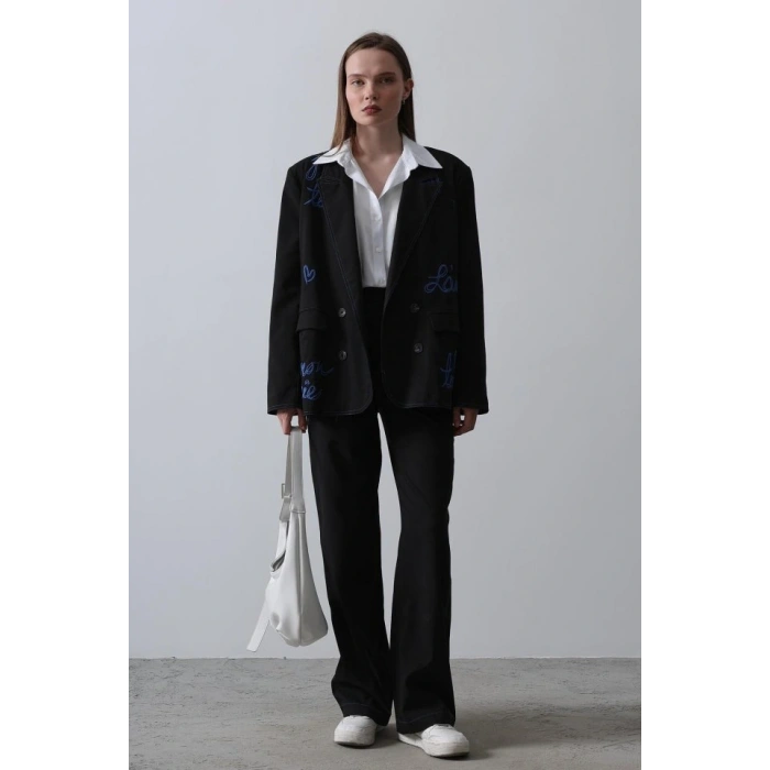 Kalpli Ceket Takım - Siyah