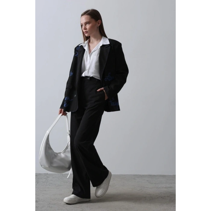 Kalpli Ceket Takım - Siyah