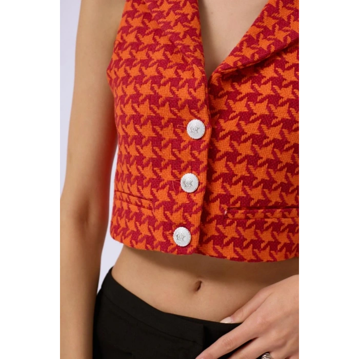 Kazayağı Crop Yelek