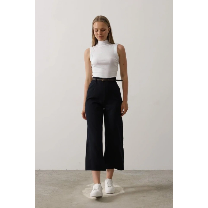 Kemer Pens Detaylı Pantolon - Lacivert