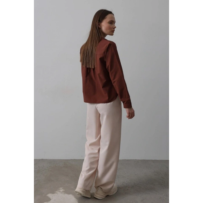 Kemerli Palazzo Pantolon - Pudra